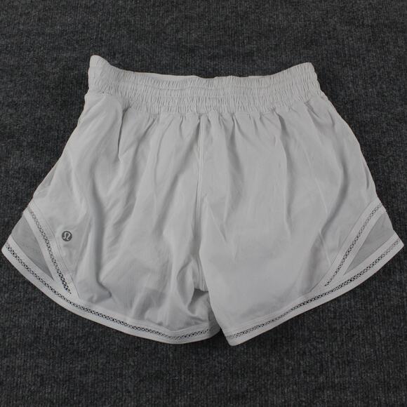Lululemon Shorts Women 6 Hotty Hot High Rise Lined 4 Lace Trim Running Athletic - Picture 7 of 16